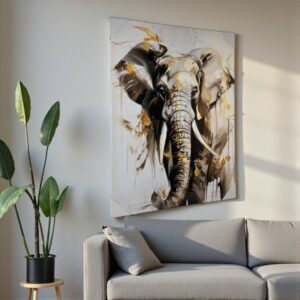 CUADRO ARTE ELEFANTE 60 X 80 24DEC3B
