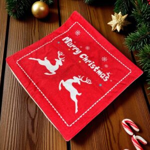 COJIN NAVIDEÑO SATIN (PAQUETE X 10 UNIDADES)