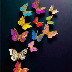 MARIPOSA METLIZADA LK-13 COLORES (PAQUETE X 12 PAQUETES)