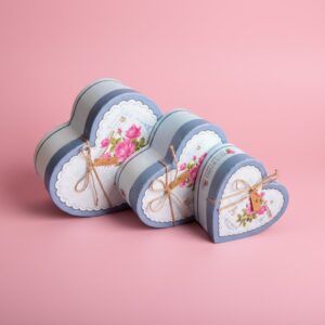 CAJA RIGIDA CORAZÓN 22X20X9 395-3 SET X 3